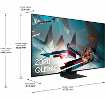 2020 75" Q800T QLED 8K HDR Smart TV 75 (l-perspective2 Black)