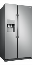 RS3000 American Style Fridge Freezer with Plumbed Water & Ice Silver 501 L (l-perspective silver)