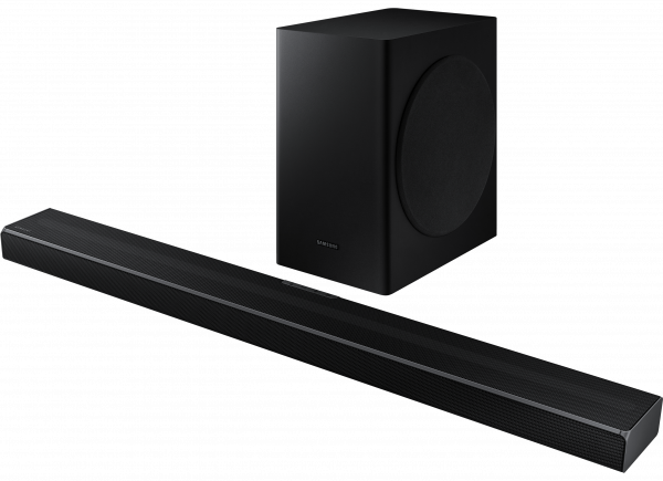 Samsung Q60T 5.1ch Cinematic Soundbar with Virtual DTS:X Object Sound Black (set-r-perspective Black)