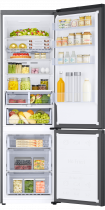 RB7300T 8 Series Frost Free Classic Fridge Freezer with Optimal Fresh + 385 L (front-open-with-food Black)