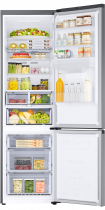 RB7300T 8 Series Frost Free Classic Fridge Freezer with Non Plumbed Water Dispenser Silver 376 L (front-open-with-food Silver)
