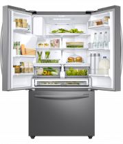 RF23R62E3SR/EU French Style Fridge Freezer with Twin Cooling Plus™ (front-open-with-food Titanium Silver)