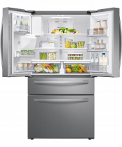 AW4 French Door Fridge Freezer with CoolSelect+ 510 L Silver (front-open-with-food silver)