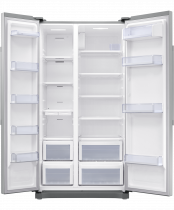 RS3000 American Style Fridge Freezer with All Around Cooling 535 L Silver (front-open silver)