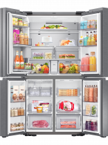 RF9000 French Door Fridge Freezer with Beverage Centre™ Silver 647 L (front-open-with-food Silver)