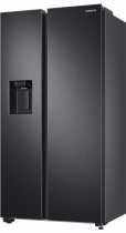 RS8000 8 Series American Style Fridge Freezer with SpaceMax™ Technology and Wine Shelf Black 609 L (r-perspective Black)