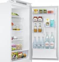 Integrated Fridge Freezer with No Frost, Slide Hinge White 267 L (detail5-half-door-bin White)