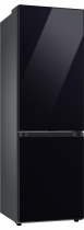 Bespoke 1.85m Fridge Freezer (Glass) Clean Black 344L (l-perspective Black)