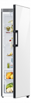 Bespoke Tall 1 Door Fridge 1.85m (Glass) Clean White 387L (front-open-with-food2 White)