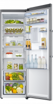 Tall Fridge with All Around Cooling and Non Plumbed Water Dispenser Silver 375 L (front-door-open-food silver)
