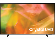 43” AU8000 Crystal UHD 4K HDR Smart TV (2021) 43 (front Black)