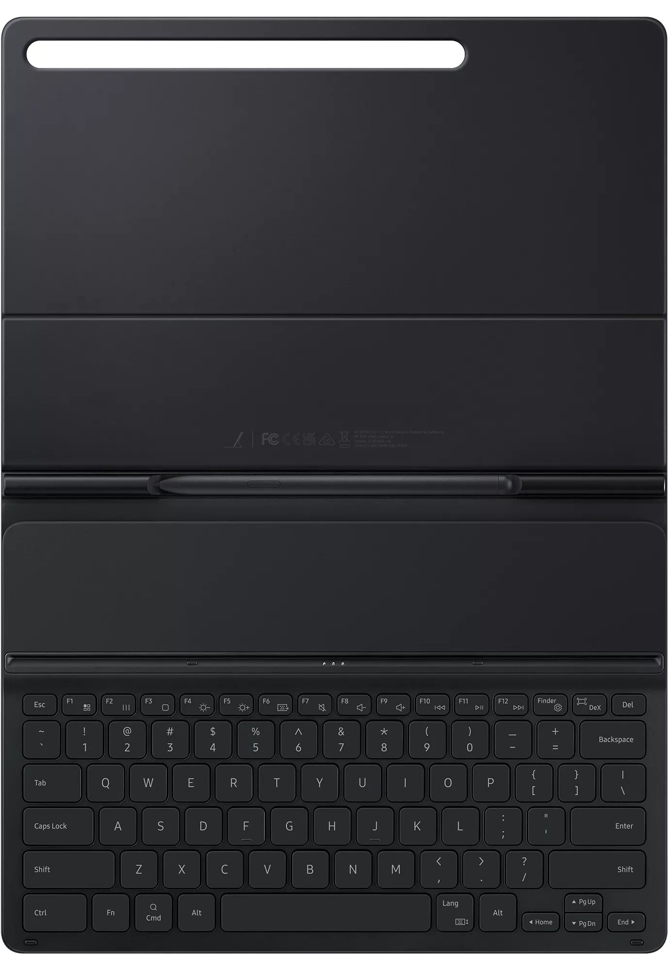 S7 FE Book Cover Keyboard Slim per Samsung Galaxy Tab S7+ Black