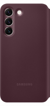 Galaxy S22 Smart Clear View Cover Burgundy (back Burgundy)