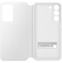 Galaxy S22 Smart Clear View Cover White (front-open-2 White)