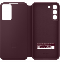 Galaxy S22+ Smart Clear View Cover Burgundy (front-open-2 Burgundy)