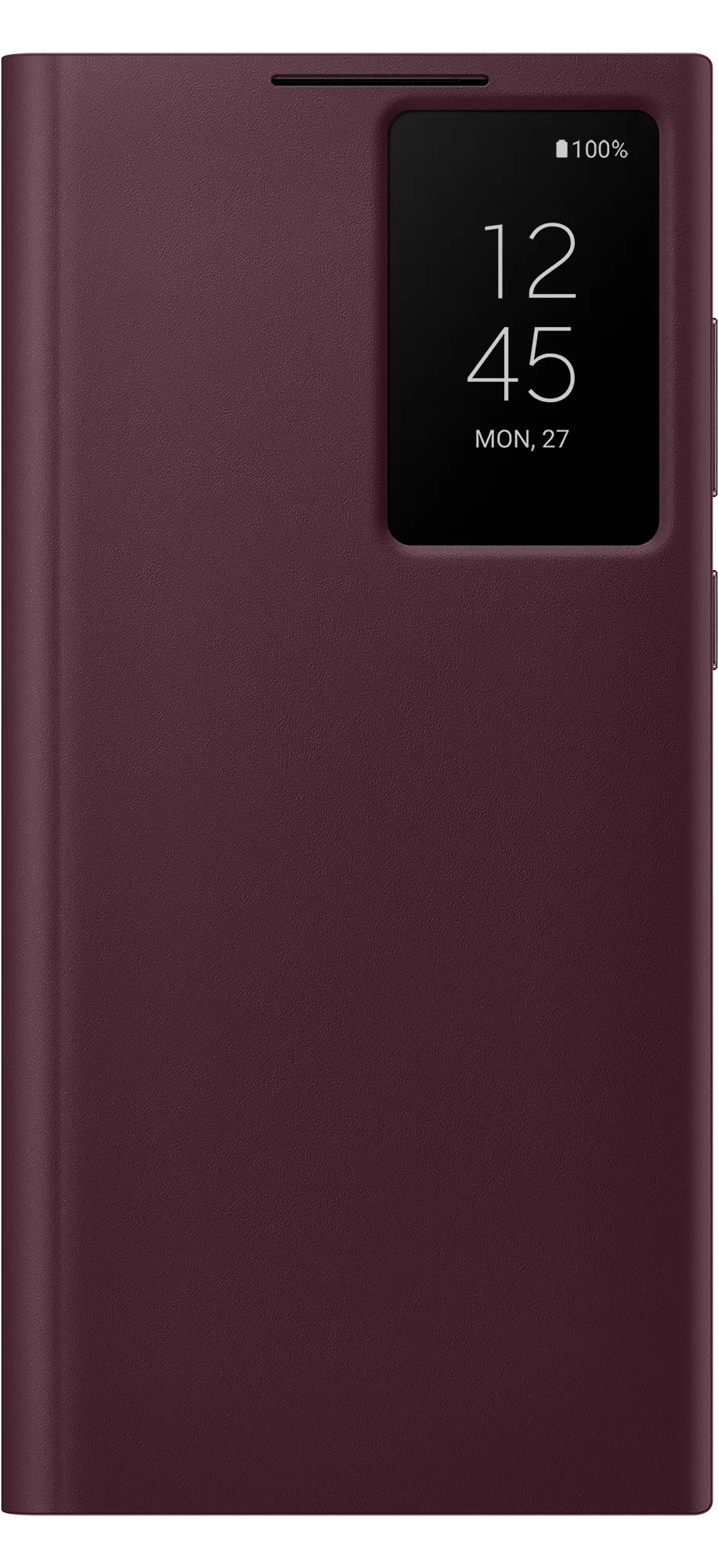 Galaxy S22 Ultra Smart Clear View Cover Burgundy