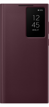 Galaxy S22 Ultra Smart Clear View Cover Burgundy (front Burgundy)