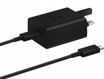 45W Super Fast Charger 2.0 (with C to C Cable) Black (l-perspective Black)