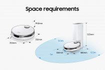 Samsung Jet Bot™ + robot vacuum with built-in Clean Station™ White (space requirements)