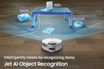 Samsung Jet Bot™ AI + robot vacuum with built-in Clean Station™ White (object recognition)