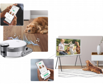 Samsung Jet Bot™ AI + robot vacuum with built-in Clean Station™ White (SmartThings and Pet Service)