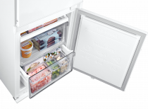 Integrated Fridge Freezer with Convertible Zone, Slide Hinge White 264 (detail1 White)