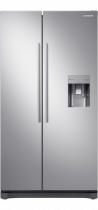 RS3000 American Style Fridge Freezer with Non Plumbed Water & Ice Dispenser Silver 520 L (front silver)