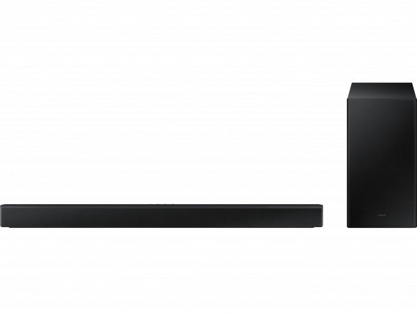 Samsung B450 2.1ch 300W Soundbar with Wireless Subwoofer Bass Boost and Game Mode Black (front Black)