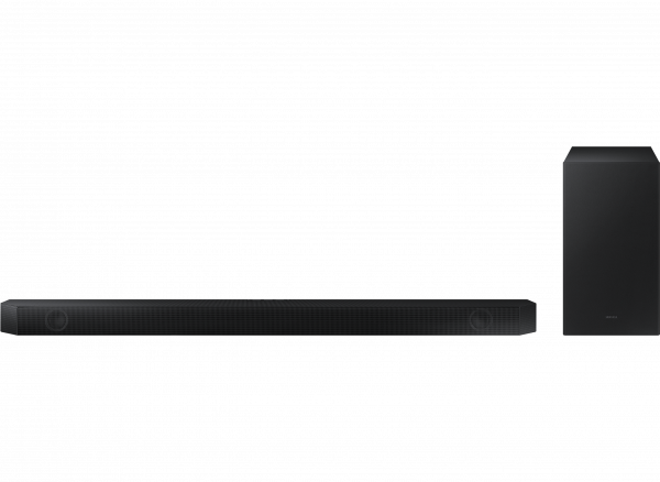 Q600B Samsung Q-Symphony 3.1.2ch Cinematic Dolby Atmos and DTS:X Soundbar with Subwoofer Black (front Black)