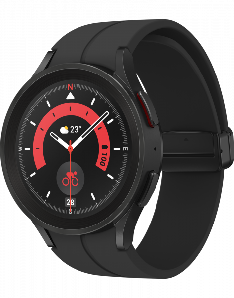 Galaxy Watch5 Pro BT Titanium 45mm Black Titanium Black Titanium (front Black Titanium)