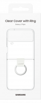 Clear Cover with Ring for Galaxy Z Flip4 Transparent (package Transparent)