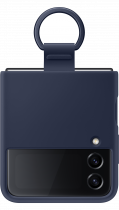 Silicone Cover with Ring for Galaxy Z Flip4 Navy (front Navy)