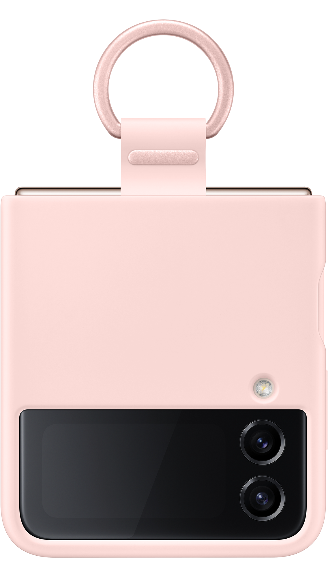 Samsung Galaxy Z Flip4 Silicone Cover with Ring Pink