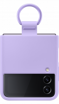 Galaxy Z Flip4 Silicone Cover with Ring Bora Purple (front Bora Purple)