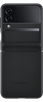 Flap Leather Cover for Galaxy Z Flip4 Black (front-2 Black)