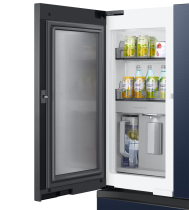 Bespoke RF8000 French Door Fridge Freezer with Beverage Centre™ Metal Navy 641 L (fdsr-door-open Navy)