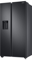 RS8000 8 Series American Style Fridge Freezer with SpaceMax™ Technology and Wine Shelf, Non Plumbed 609 L Black (r-perspective Black)