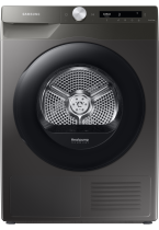 Series 5+ DV90T5240AN/S1 with OptimalDry™, Heat Pump Tumble Dryer, 9kg 9 kg (front Platinum Silver)