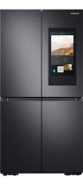 Samsung Family Hub RF65A977FB1/EU French Style Fridge Freezer with Beverage Center™ - Black 637 Black (front-on Black)