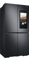 Samsung Family Hub RF65A977FB1/EU French Style Fridge Freezer with Beverage Center™ - Black 637 Black (l-perspective Black)