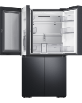 Samsung Family Hub RF65A977FB1/EU French Style Fridge Freezer with Beverage Center™ - Black 637 Black (front-open-without-food1 Black)