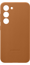Leather Case for Galaxy S23 Camel (front-2 Camel)