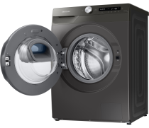 Series 5+ WW90T554DAN/S1 AddWash™ Washing Machine, 9kg 1400rpm Platinum Silver 9 kg (r-perspective-open Platinum Silver)