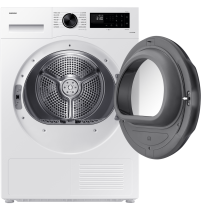 Samsung Series 5 DV90CGC0A0AEEU with OptimalDry™, Heat Pump Tumble Dryer, 9kg White 9 kg (front-open White)