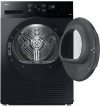 Samsung Series 5 DV90CGC0A0ABEU with OptimalDry™, Heat Pump Tumble Dryer, 9kg Black 9 kg (front-open Black)