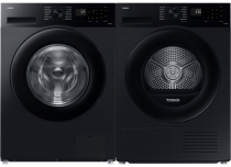 Samsung Series 5 DV90CGC0A0ABEU with OptimalDry™, Heat Pump Tumble Dryer, 9kg Black 9 kg (front-pair Black)