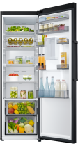 1 Door Tall Freezer SpaceMax 387L 382 L (front-door-open-food Black Doi)