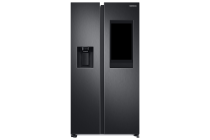 Samsung Family Hub RS6HA8891B1/EU American Style Fridge Freezer with SpaceMax™ Technology - Black 633 L Black (front2 Black)