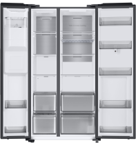 Samsung Family Hub™ SpaceMax™ RS6HA8891B1 American Style Smart Fridge Freezer - Black Stainless 633 L Black (front-open Black)