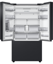 Samsung Bespoke RF24BB620EB1EU French Style Fridge Freezer with Autofill Water Pitcher - Black Black 674 L (front-open1 Black)